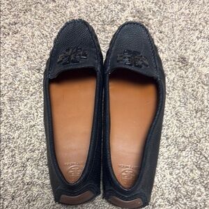 Tory Burch Black Leather Loafers - Size 9